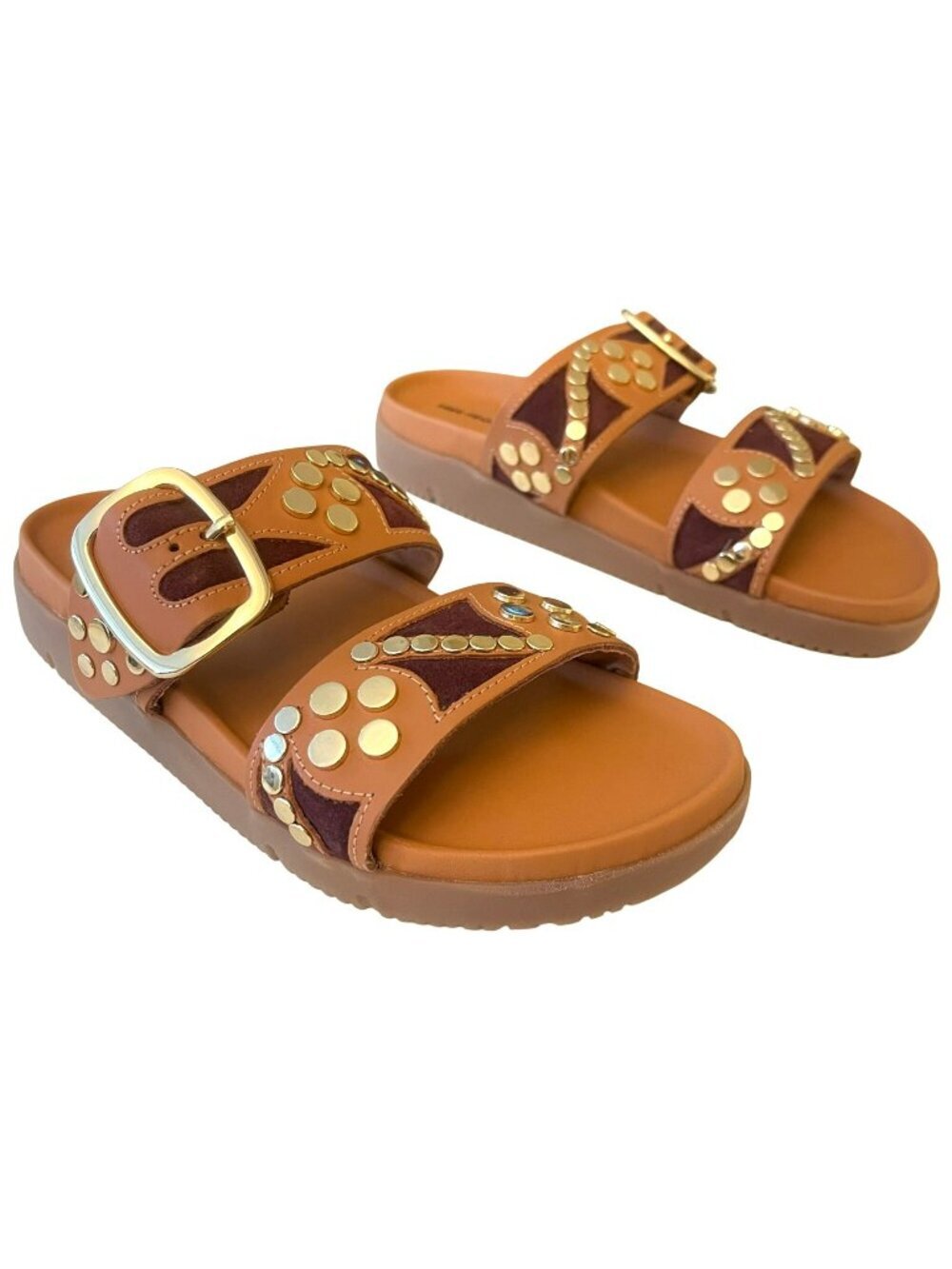 New Free People Revelry Studded Vachetta Sandal shoes Sz 8
